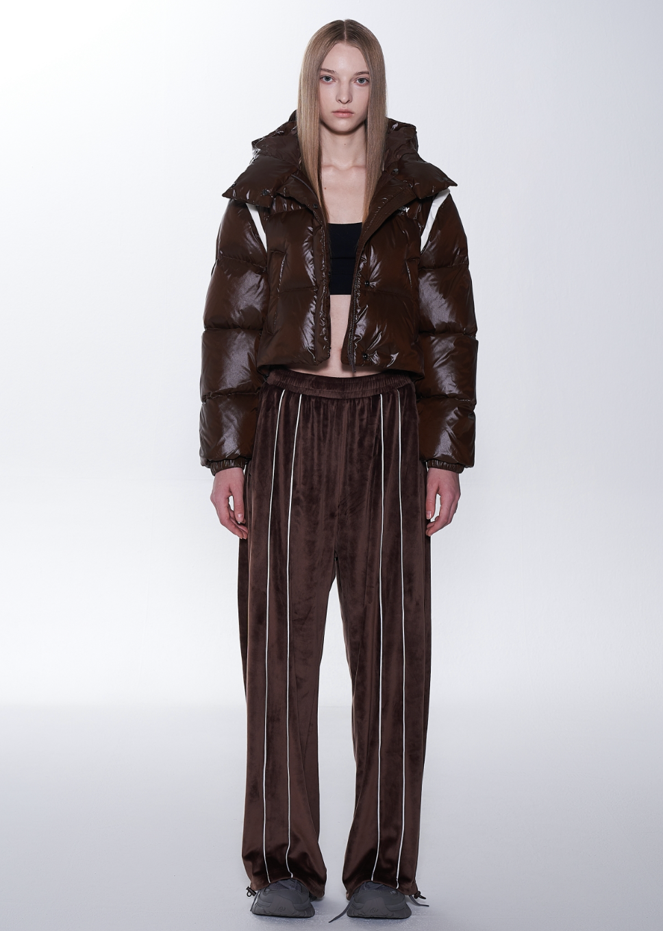 韓國 Nerdy Women's Detachable Sleeve Glossy Down Jacket (鴨絨)【NY011】