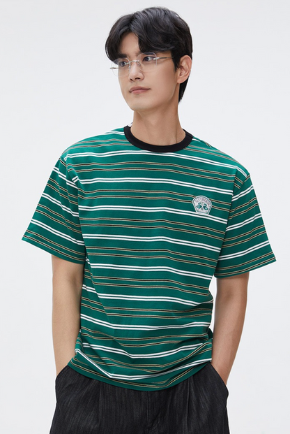 韓國 SPAO Striped Short Sleeve T-Shirt【SP176】