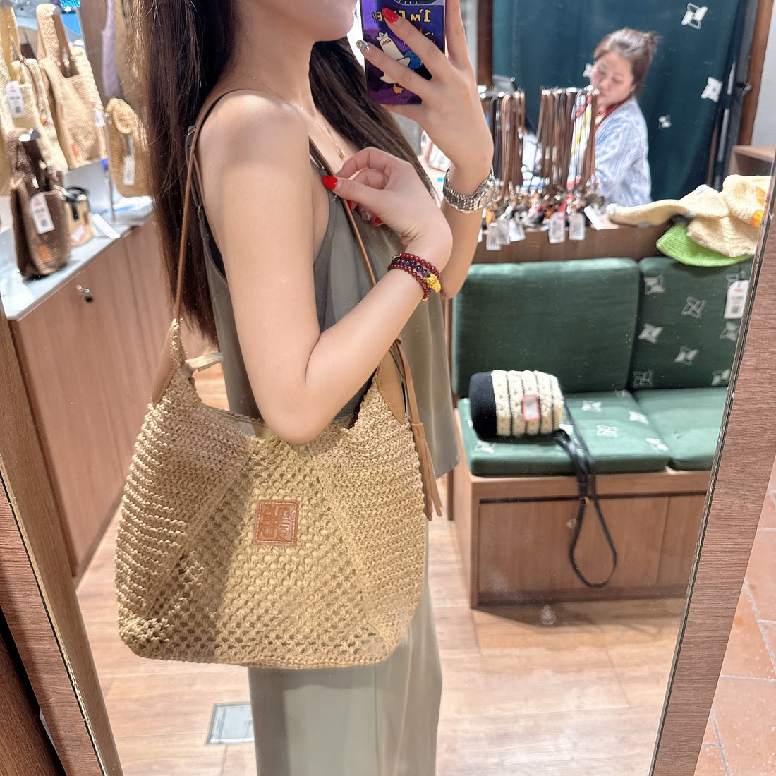 泰國 Chan Everyday Earth – Straw Shoulder Bag With Tassel【SW628】