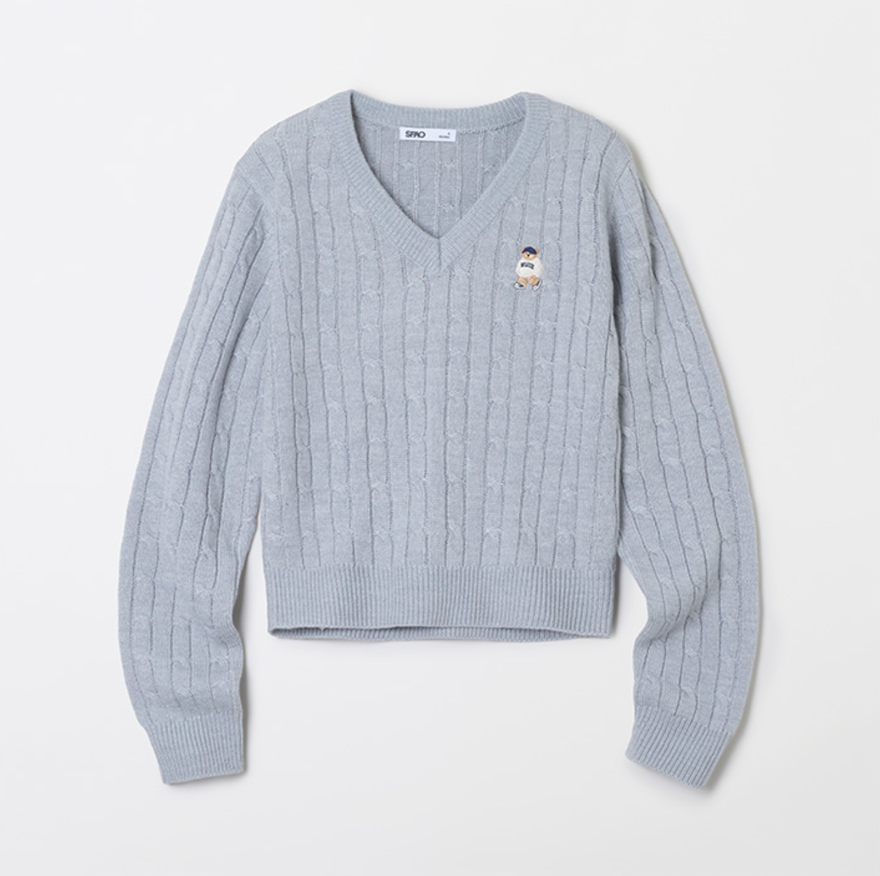 韓國 SPAO Cable V-neck Crop Sweater【SP210】