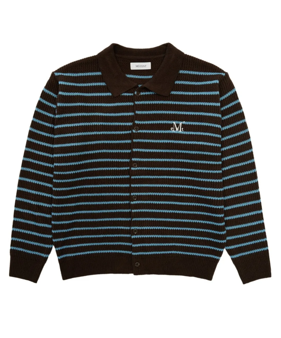 韓國 Mucent Tours Stripe Knit Cardigan【MU187】