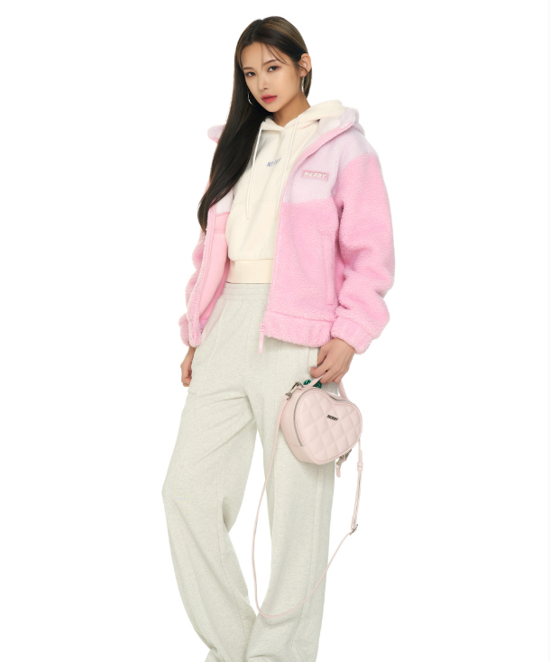 韓國 Nerdy TONE ON TONE FLEECE HOODIE JACKET【NY220】