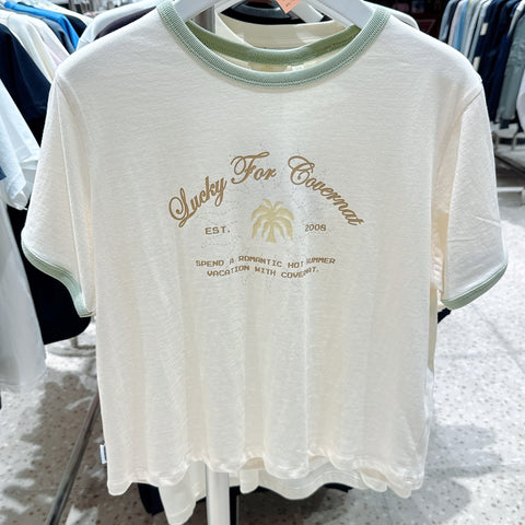 韓國 Covernat Women's Summer Graphic Ringer T-Shirt【CO055】