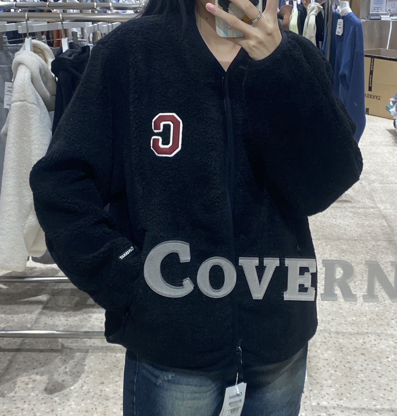 韓國 Covernat C Logo Caraless Sherpa Jacket【CO016】 - STT Mall HK 靚太網購