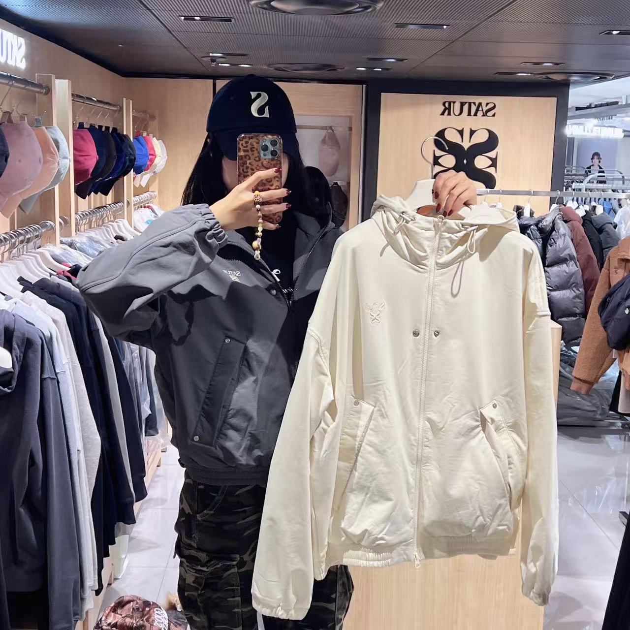 韓國 Satur Theo Nylon Fleece Hooded Jacket【SR196】