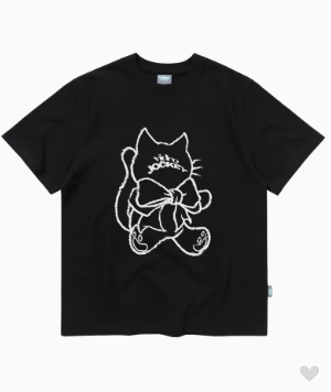 韓國 Video Jockey Big Ribbon Kitty T-Shirt【VJ034】