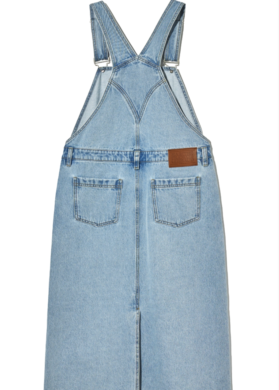 韓國 Marithe Francois Girbaud W CLASSIC LOGO DENIM OVERALL SKIRT【MF618】