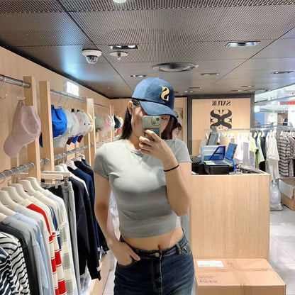 韓國 Satur Classic Crop T-shirt【SR090】