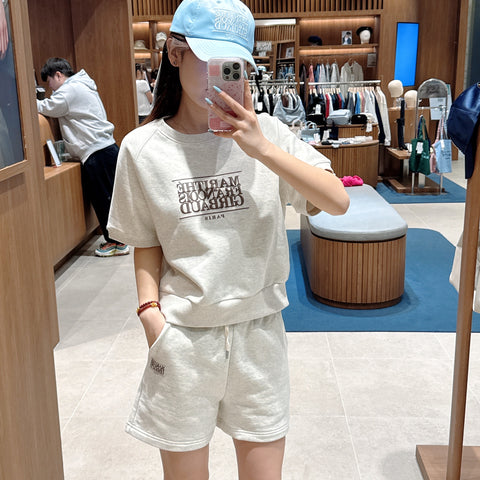 韓國 Marithe Francois Girbaud Women's CLASSIC LOGO HALF SWEATSHIRT【MF473】