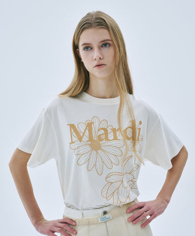 韓國 Mardi Mercredi TSHIRT TRIPLE FLOWER【MM041】