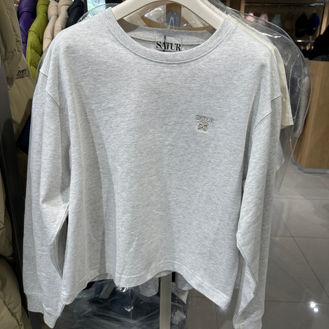 韓國 Satur Small Logo Long T-shirt【SR079】