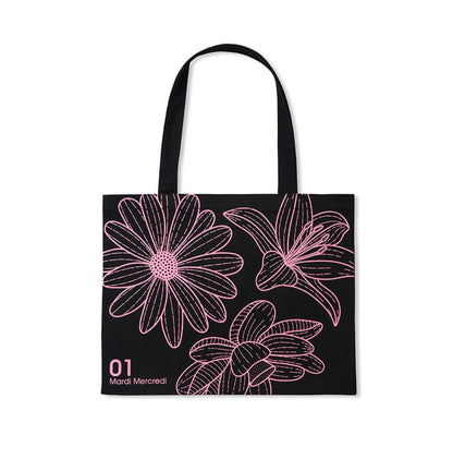 韓國 Mardi Mercredi CANVAS BAG TRIPLE FLOWER 【MM043】