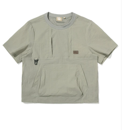 韓國 BBC Utility Woven Round T-Shirt【BC077】