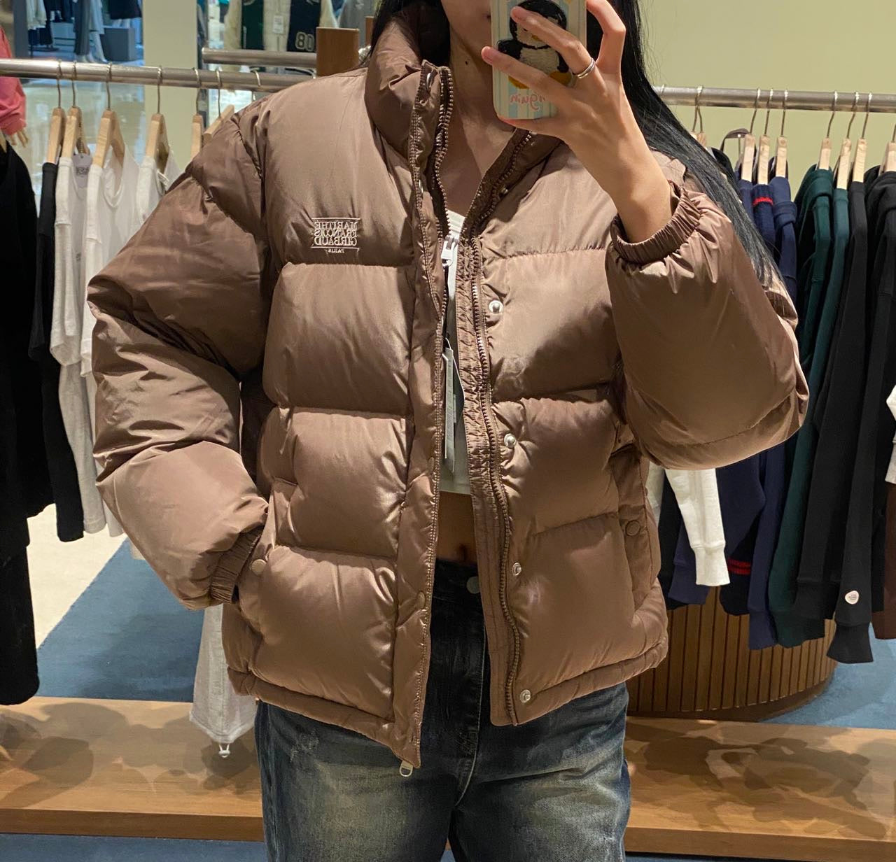 韓國 Marithe Francois Girbaud CLASSIC LOGO DUCK DOWN PUFFER【MF050】 - STT Mall HK 靚太網購