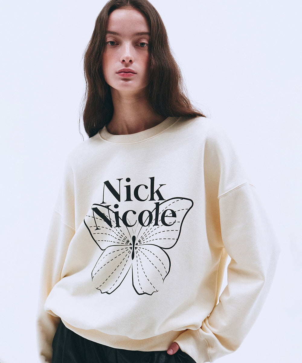 韓國 Nick Nicole Butterfly Signature Sweatshirt【NK001】