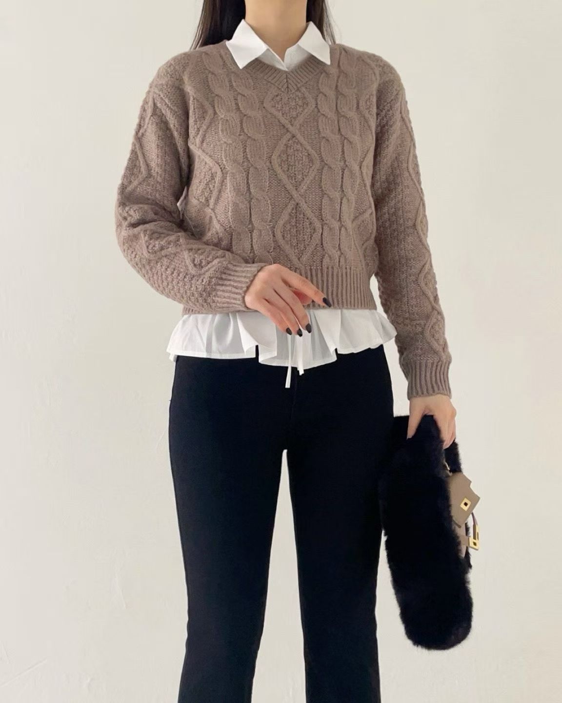 韓國 HowLuk 牛仔褲 刷薄毛  (冬季款)【H2562】