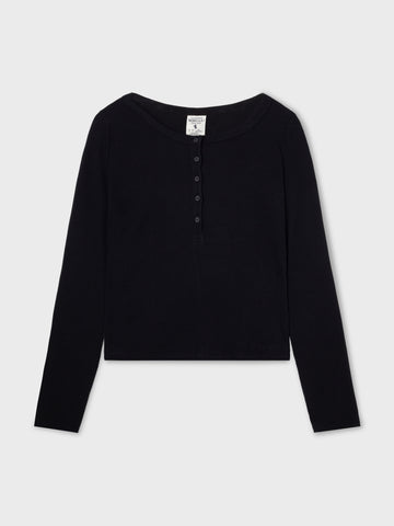 韓國 Who.A.U Ribbed Henry Neck T-shirt【WA220】