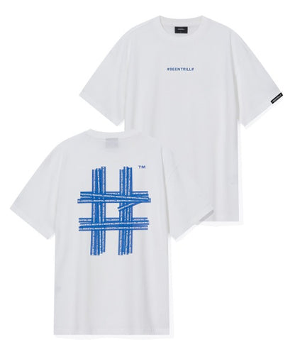 韓國 Beentrill Illusion Hashtag T-Shirt【BL031】
