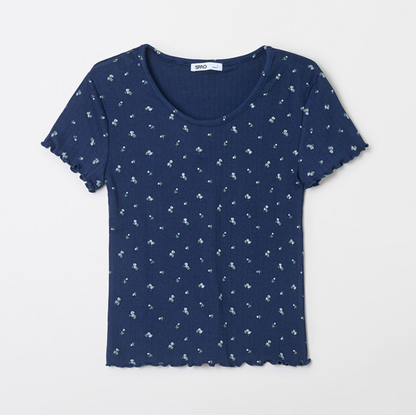 韓國 SPAO Flower Short Sleeve T-shirt【SP182】