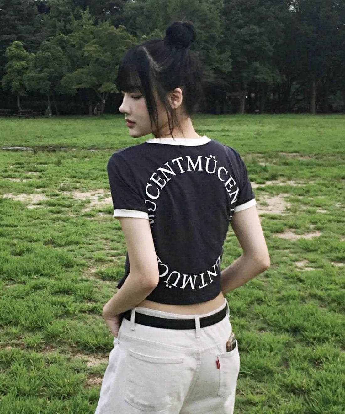 韓國 Mucent Ringer Half T-Shirt【MU025】