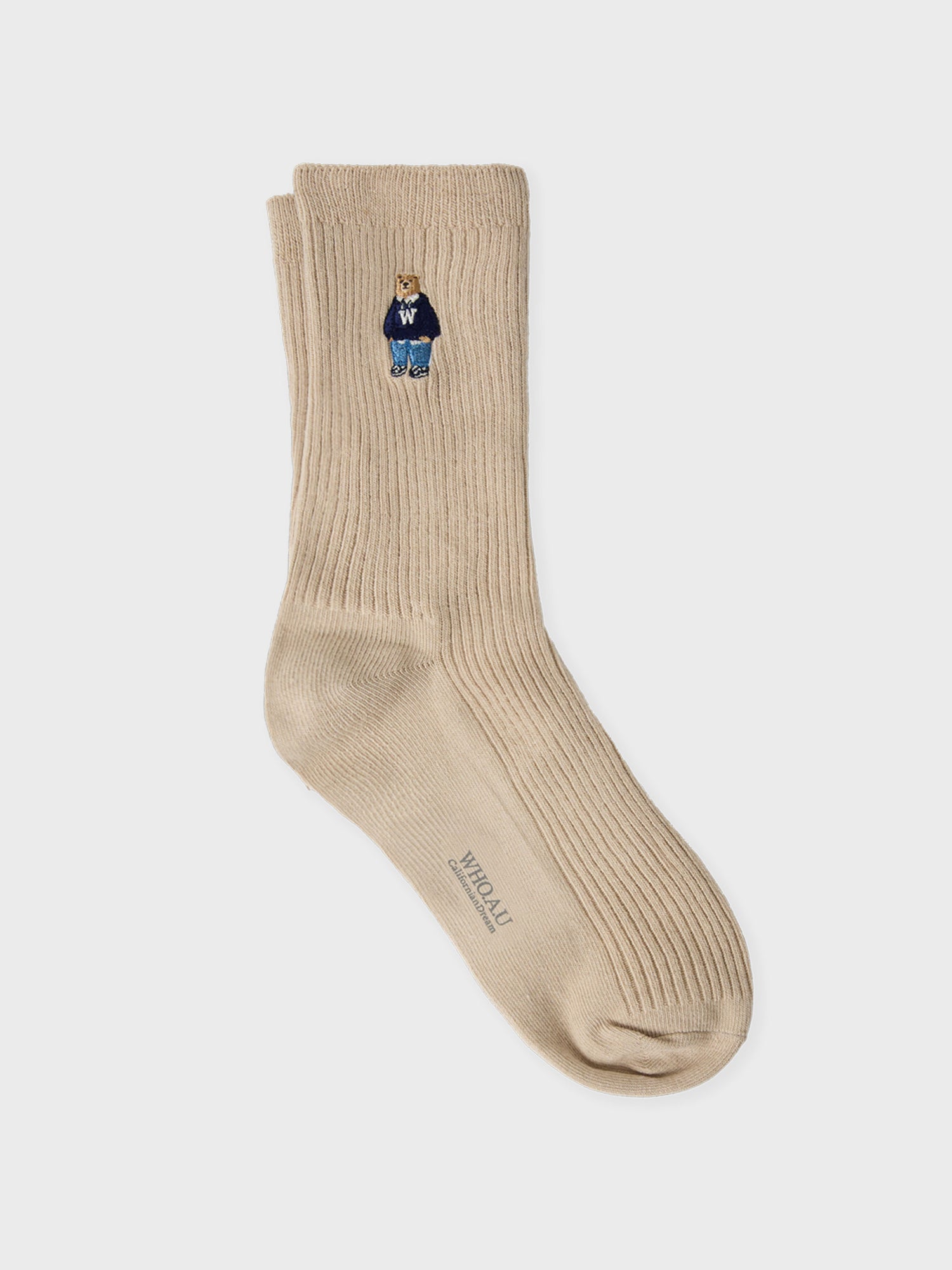 韓國 Who.A.U Steve Embroidery Socks【WA213】