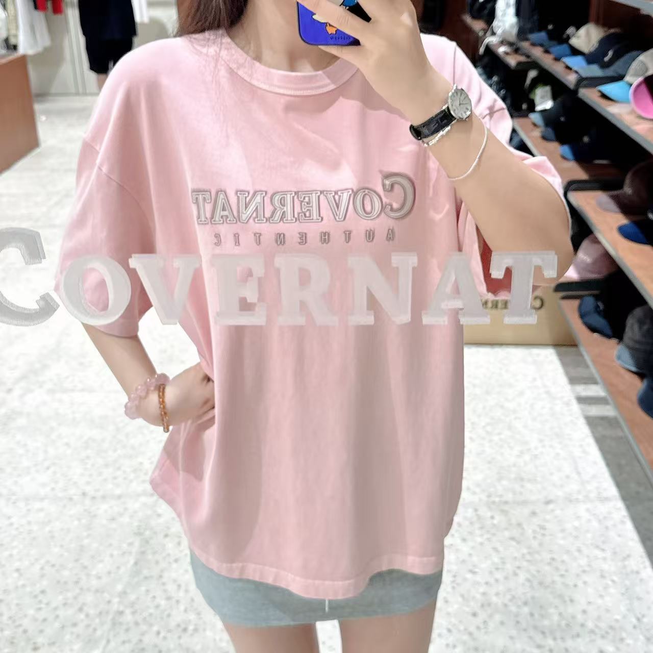 韓國 Covernat Neon Logo Dyed T-Shirt【CO061】