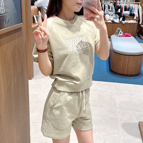 韓國 Marithe Francois Girbaud Women's CLASSIC LOGO HALF SWEATSHIRT【MF473】