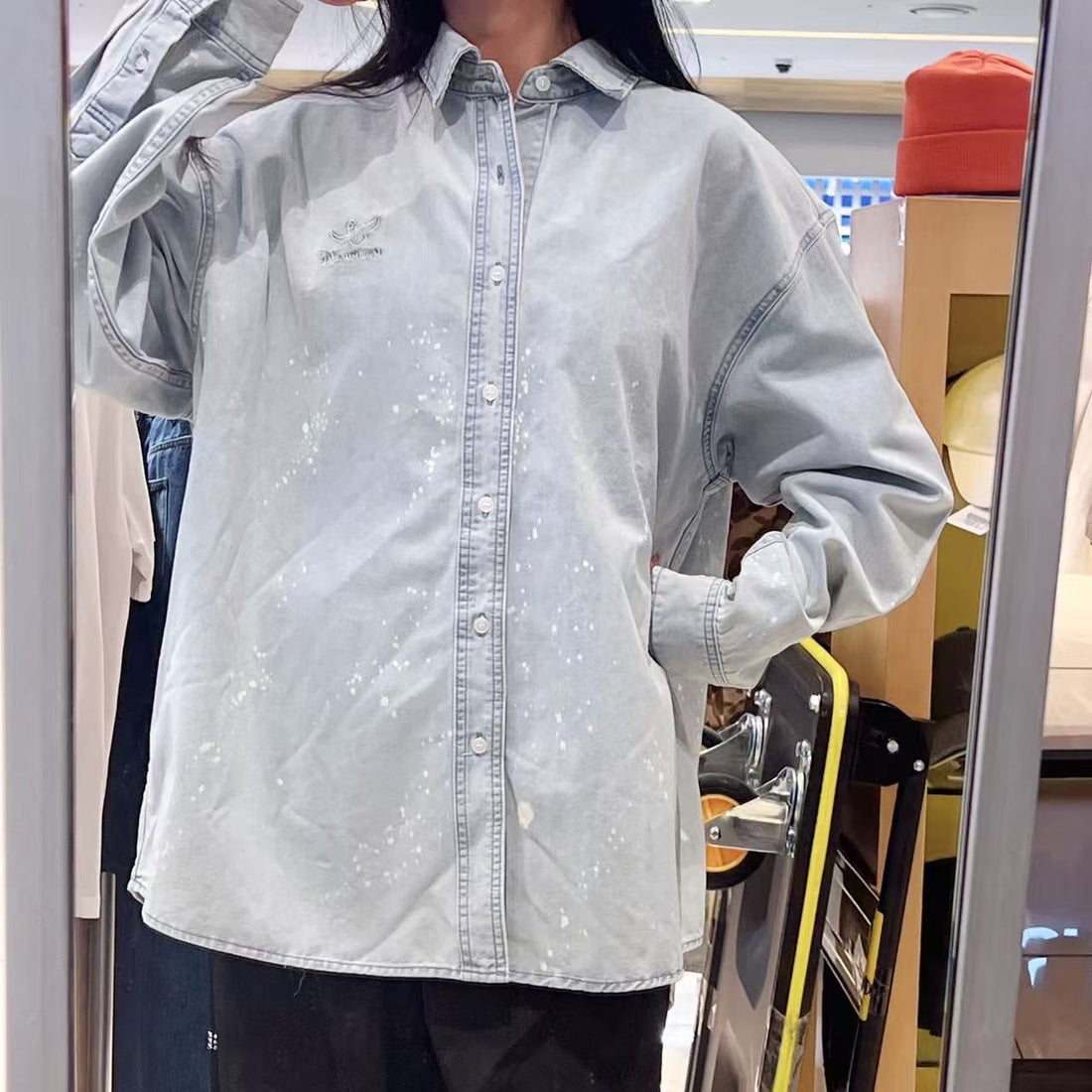 韓國 Mark Gonzales Bleach Denim Shirt【MG268】