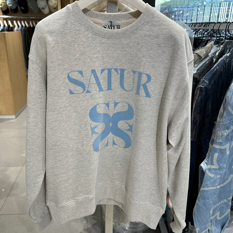 韓國 Satur (W)Big Classic Logo Sweatshirt【SR057】
