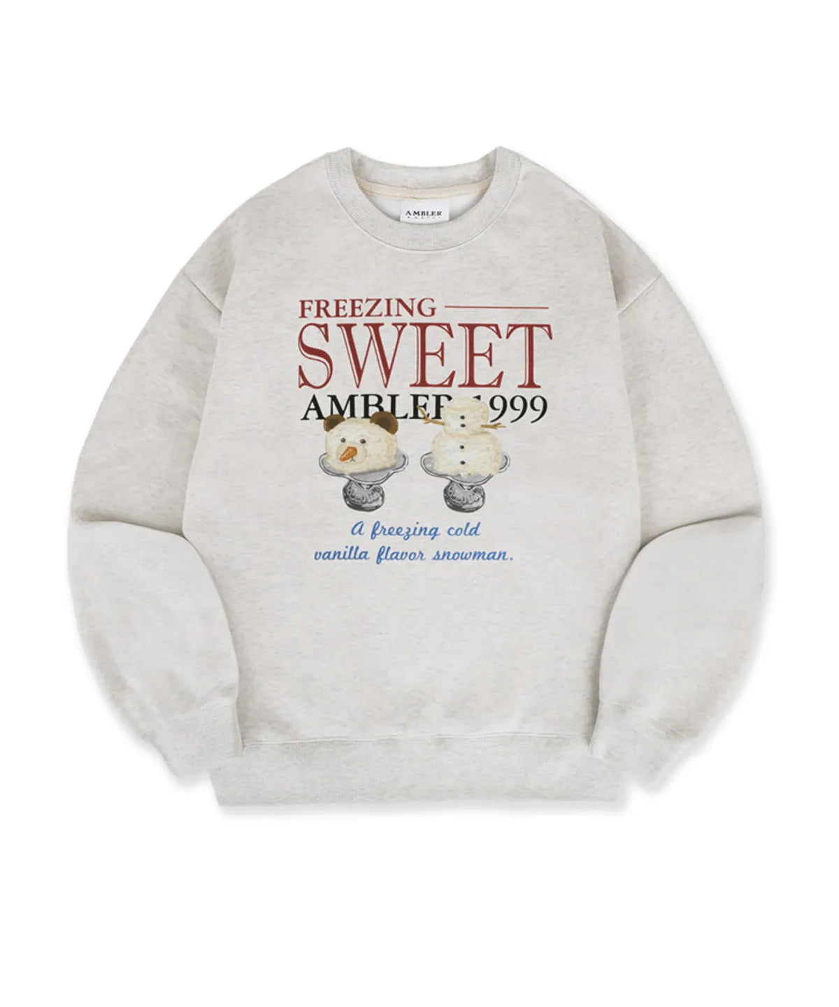 韓國 Ambler Vanilla Flavor Snowman Sweatshirt【AR037】