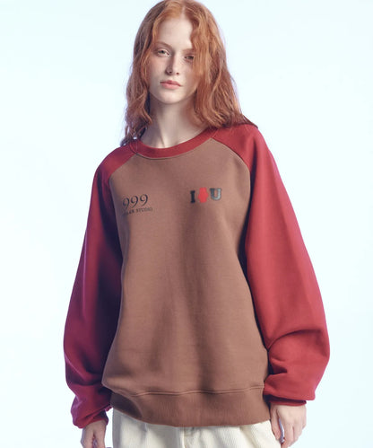 韓國 Ambler I Bear U Overfit Raglan Sweatshirt【AR066】