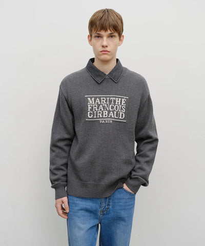 韓國 Marithe Francois Girbaud Classic Logo Knit Pullover【MF665】