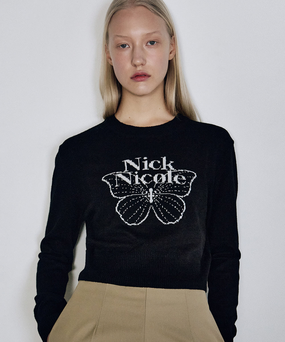 韓國 Nick Nicole Cashmere Butterfly Signature【NK017】
