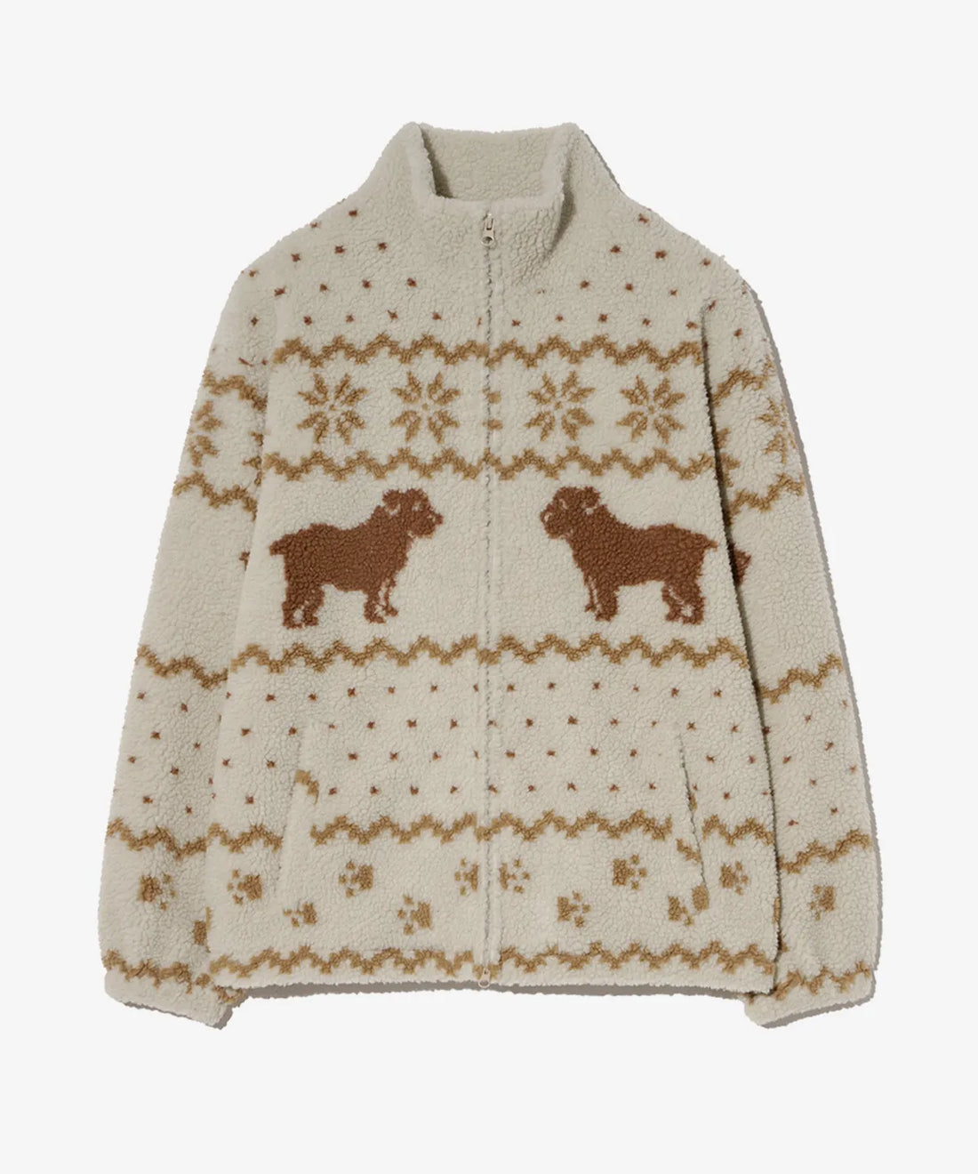 韓國 Yale Jacquard Boa Fleece Jacket【YA043】