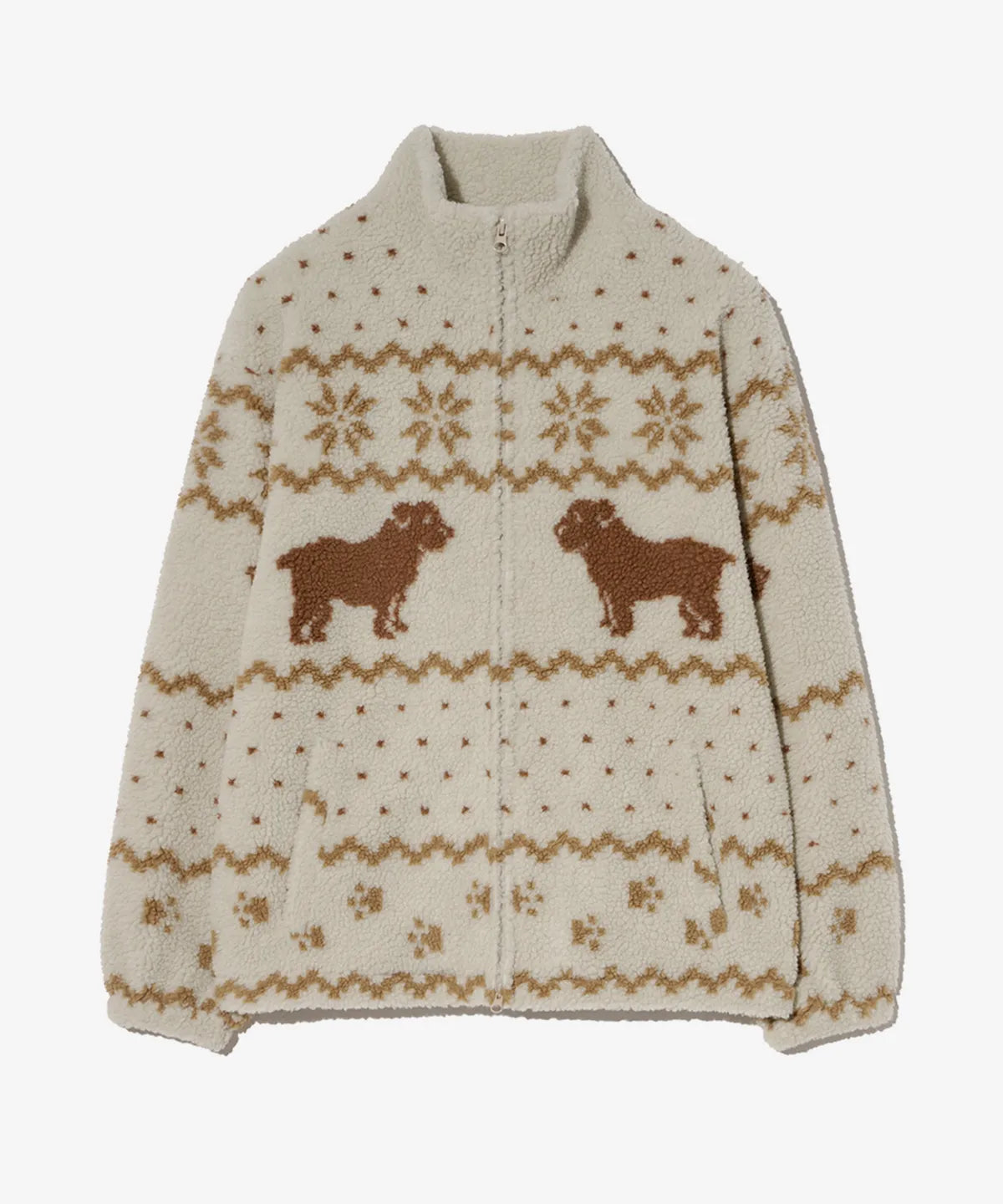 韓國 Yale Jacquard Boa Fleece Jacket【YA043】