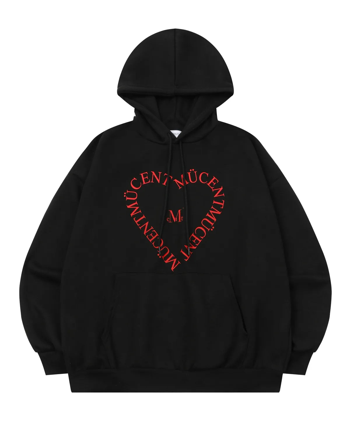 韓國 Mucent Heart Lettering Hood T【MU209】