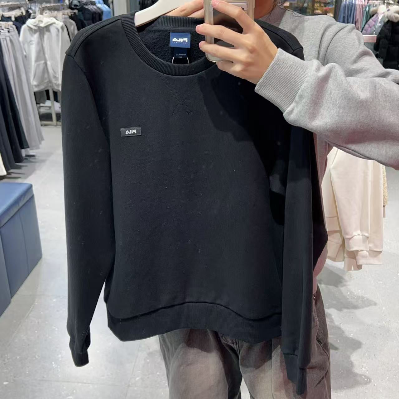 韓國 FILA Fleece Basic Small Logo Long Sleeve【FA058】