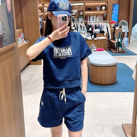 韓國 Marithe Francois Girbaud Women's CLASSIC LOGO HALF SWEATSHIRT【MF473】