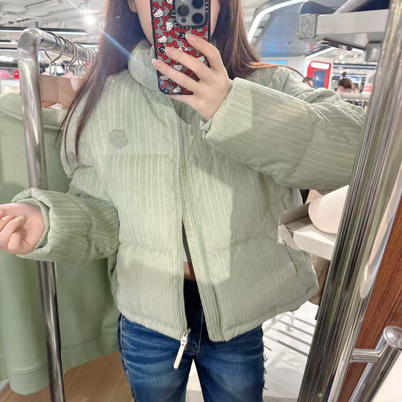 韓國 Wacky Willy Women's Corduroy Short Down Jumper【WW113】