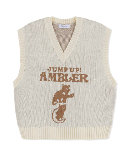 韓國 Ambler Jump up, super star! Sweater Knit Vest【AR075】