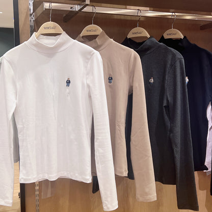 韓國 Who.A.U Steve Turtleneck T-Shirt【WA196】