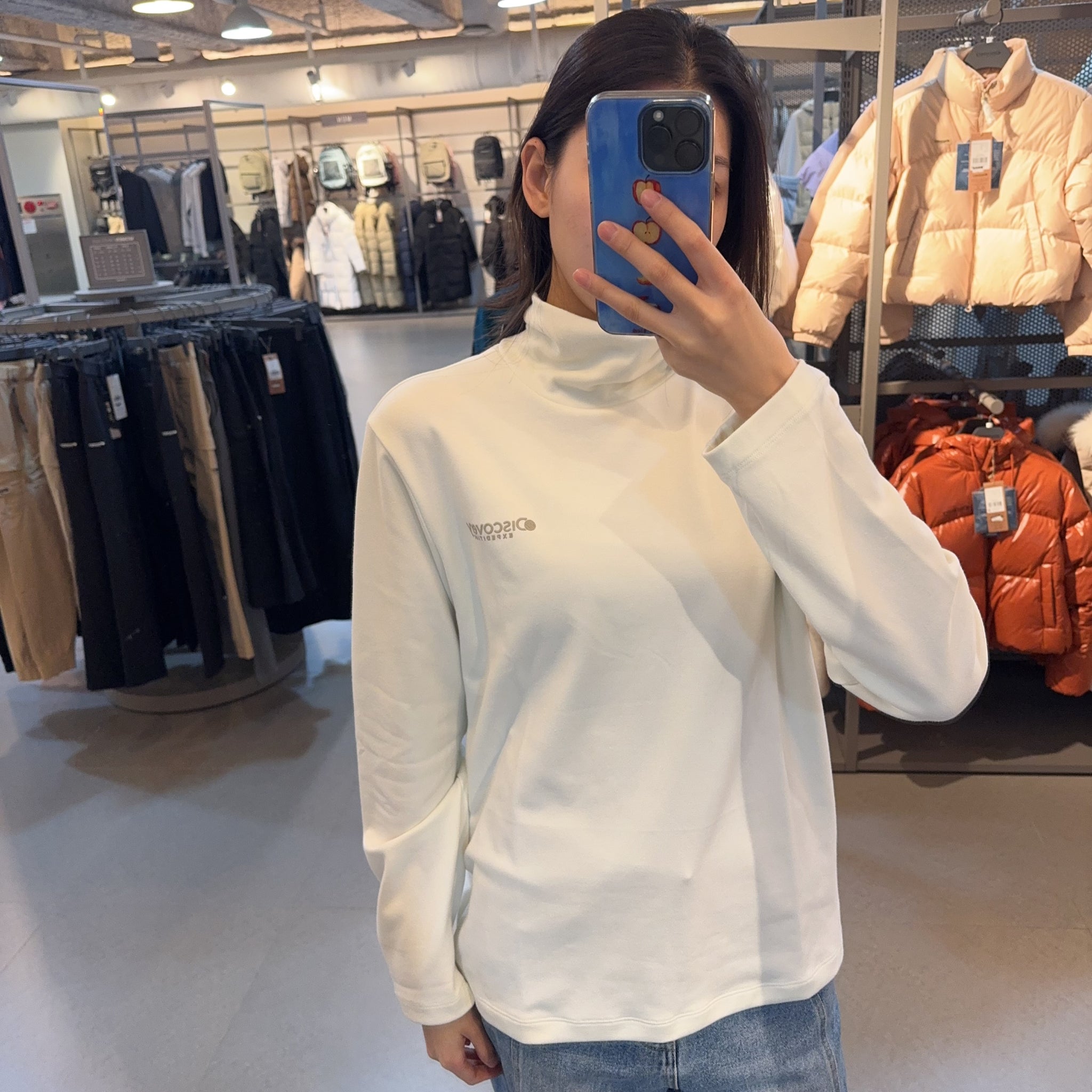 韓國 Discovery Men's Turtleneck Long Sleeve T-Shirt【DY213】