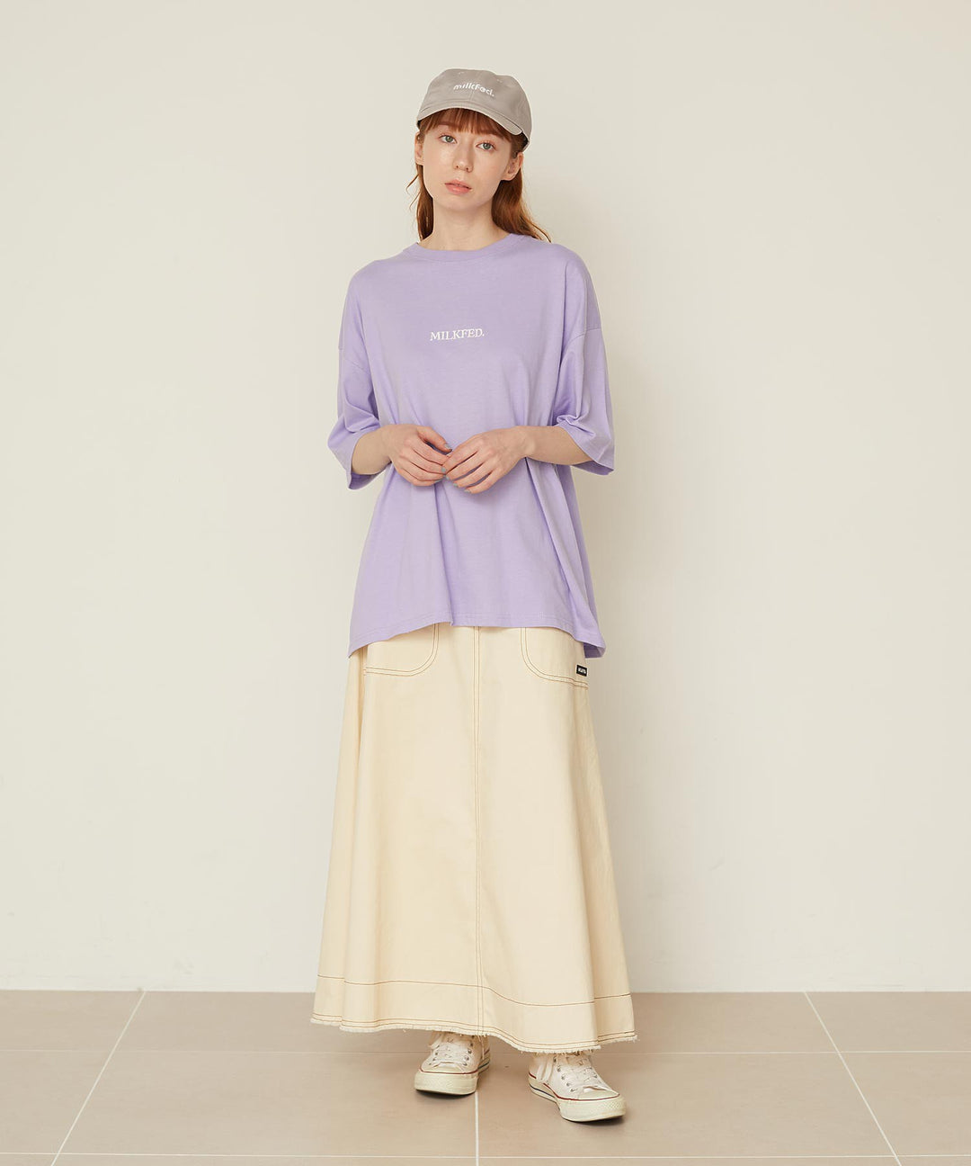 日本直送 MILKFED DONUT AND LOGO WIDE S/S TEE【SJ030】