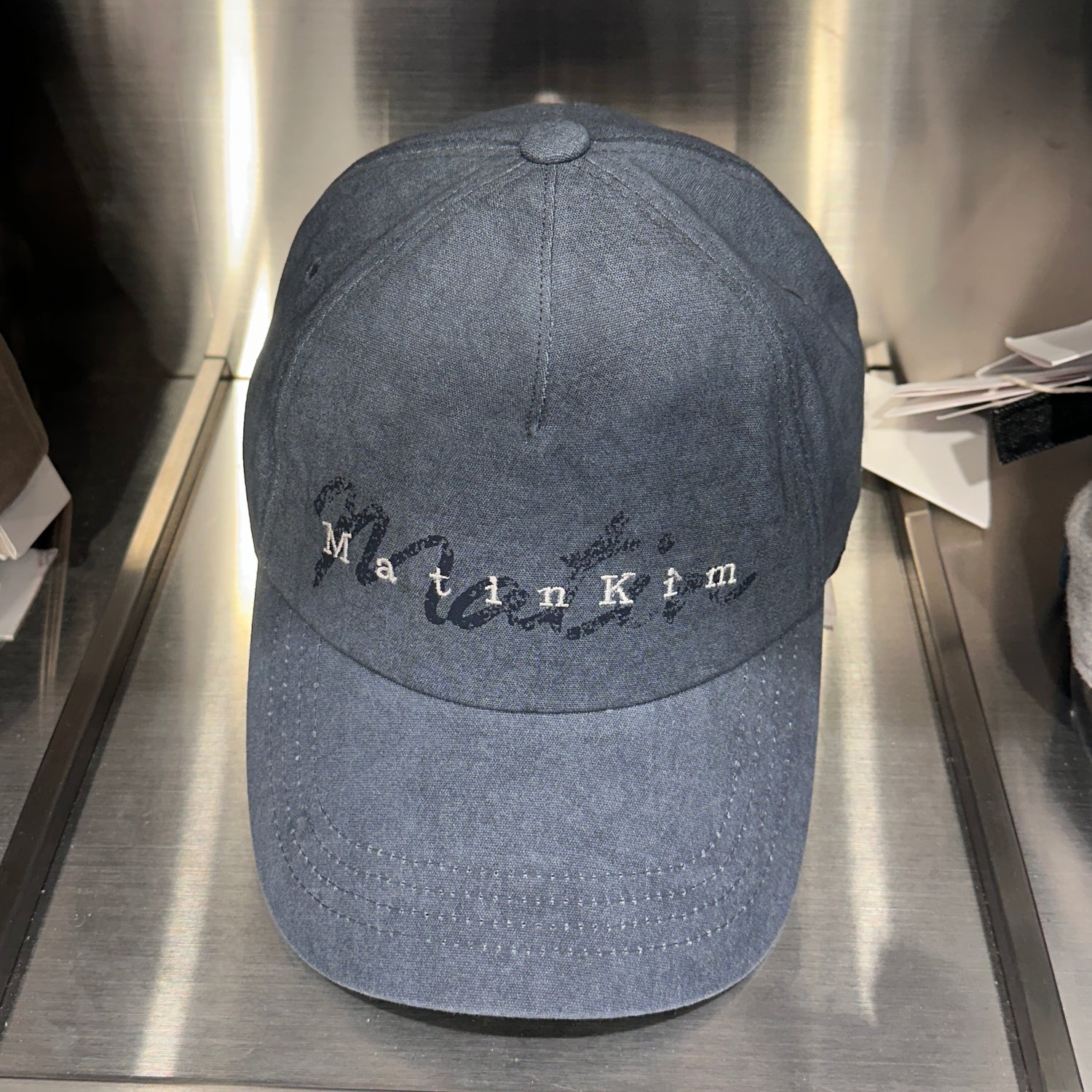 韓國 Matin Kim COTTON WASHED CRACK LOGO BALL CAP【MK031】