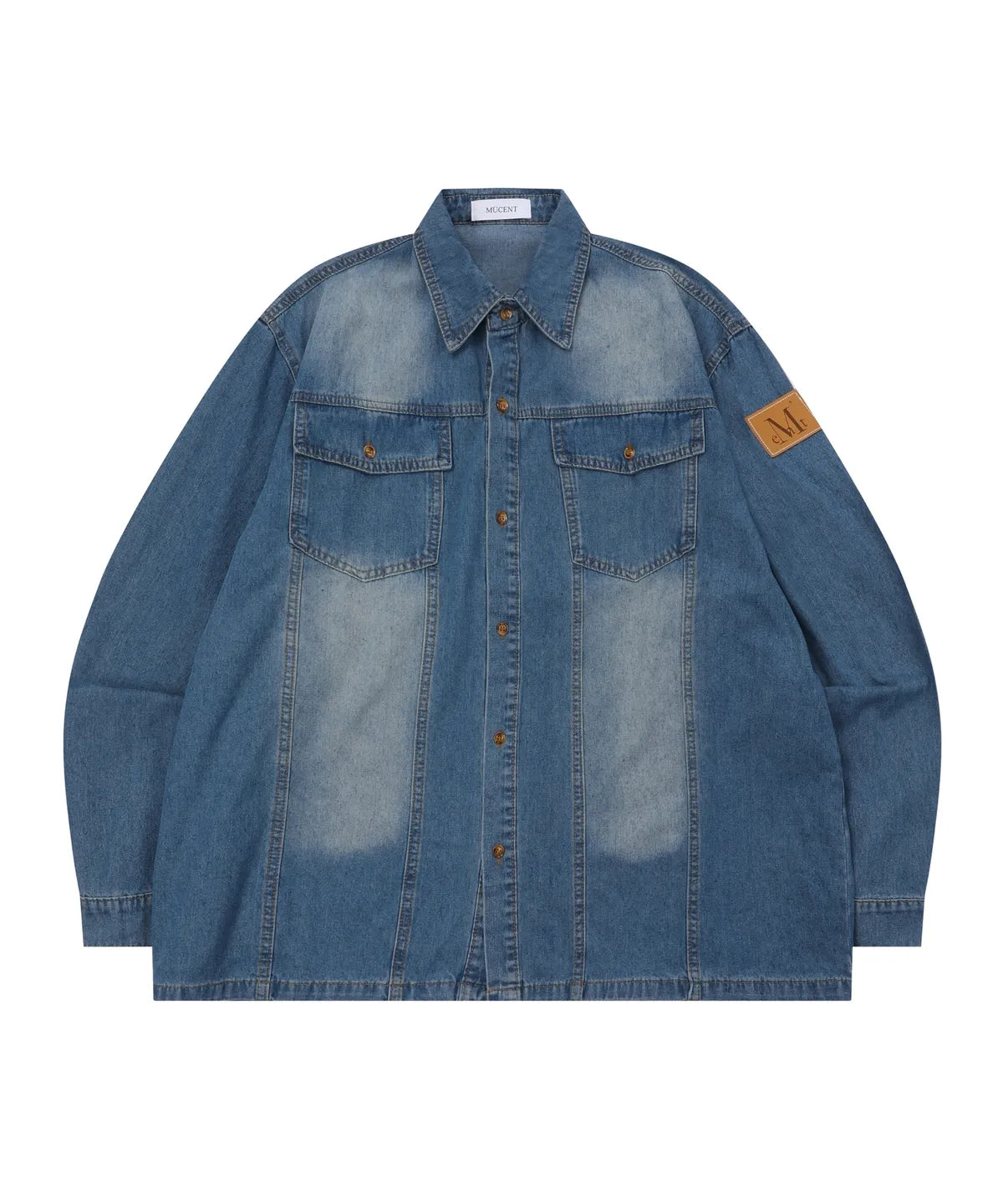 韓國 Mucent Alyth Roll Up Denim Shirt【MU174】