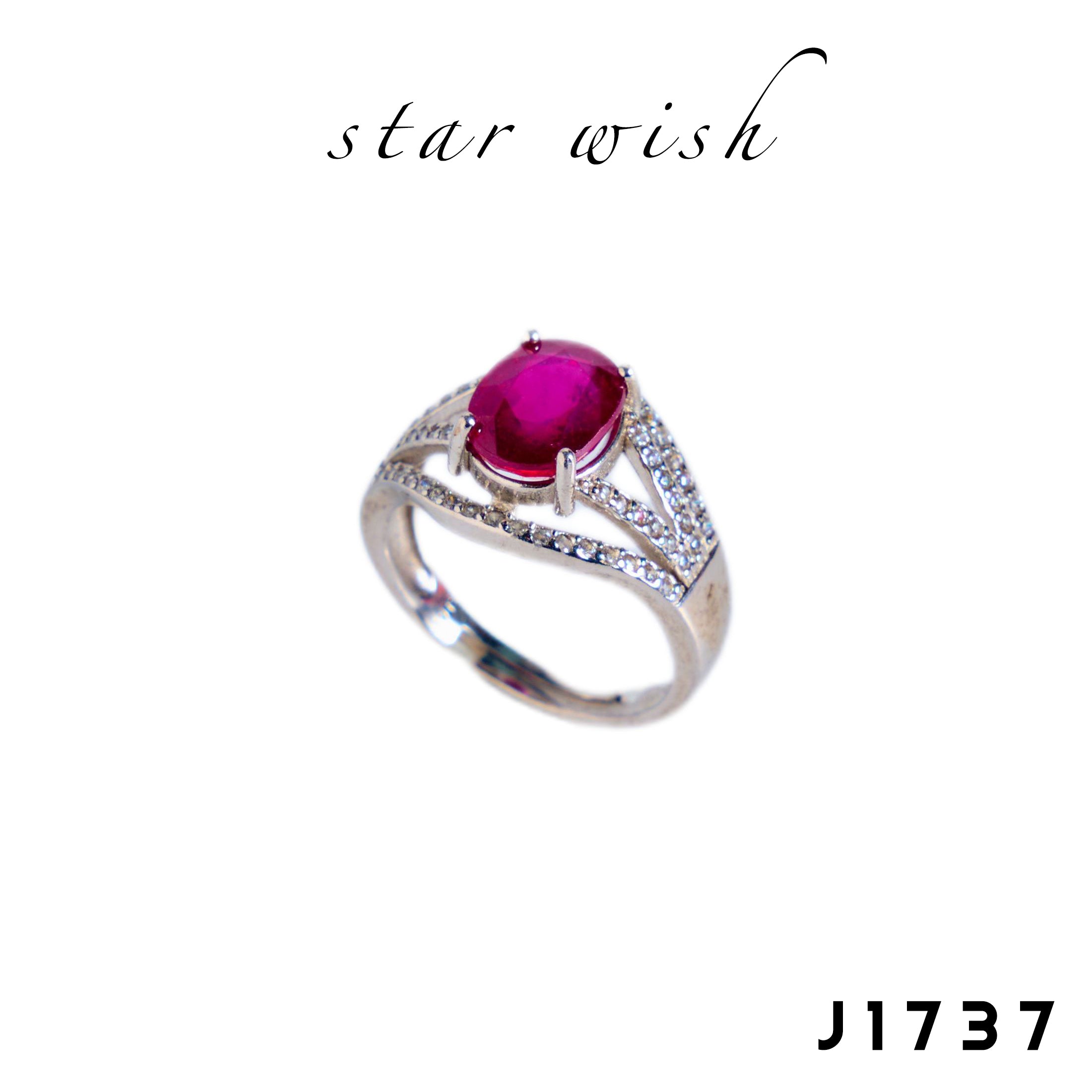 Star Wish S925銀 紅寶石戒指 J1737【SS521】