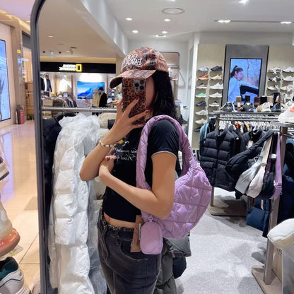 韓國 Discovery Melrose Quilted Shoulder Bag M【DY107】