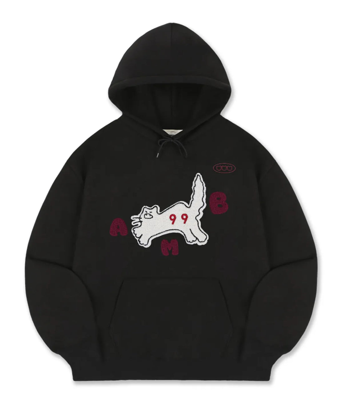 韓國 Ambler Meow! Cat Embroidered Unisex Hoodie【AR074】
