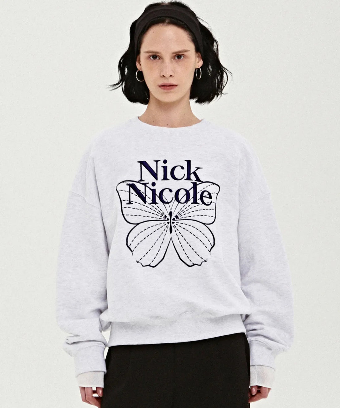 【現貨】韓國 Nick Nicole Volume Butterfly Signature Sweatshirt【ST121】