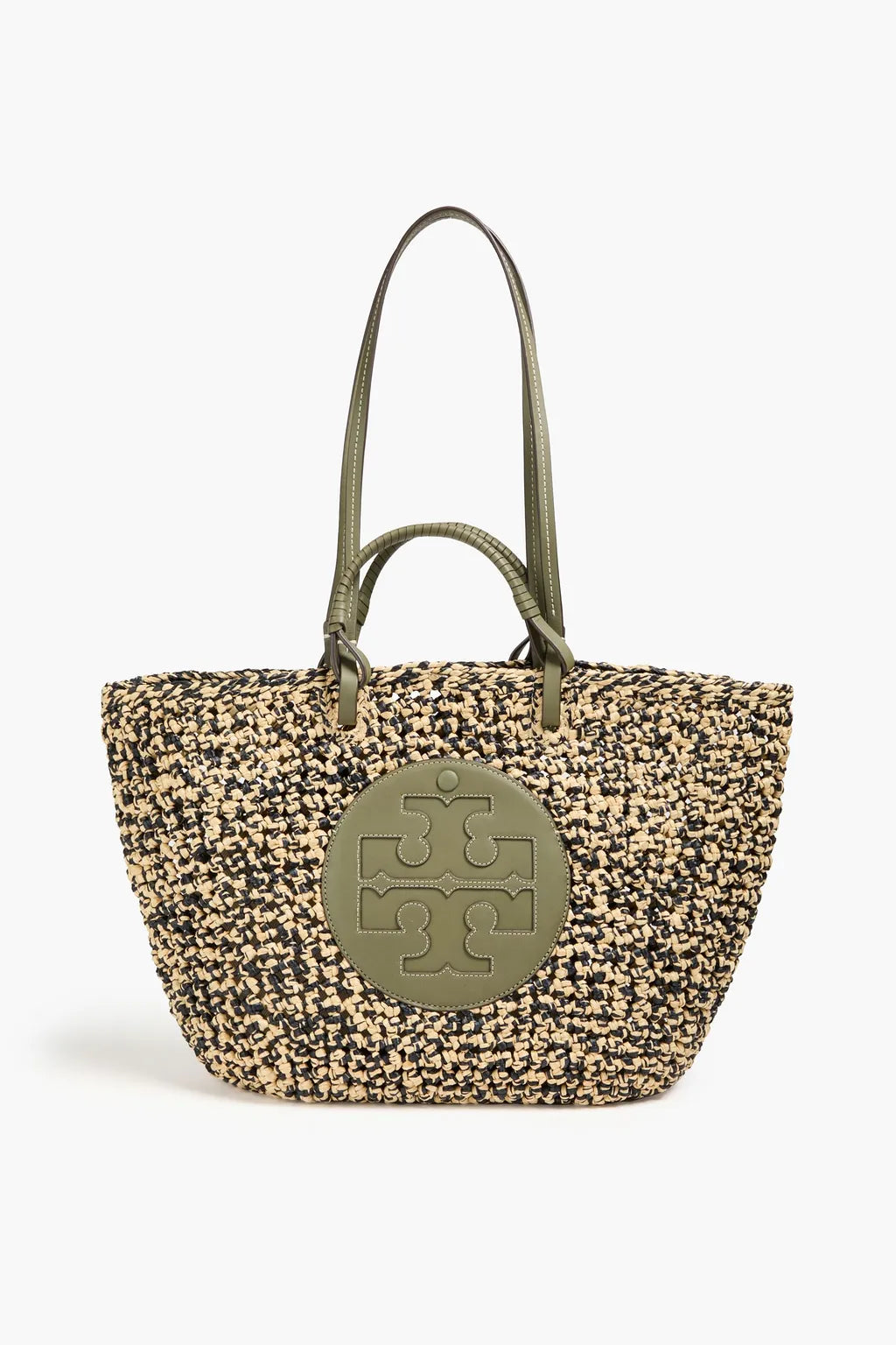 TORY BURCH Basketweave straw tote